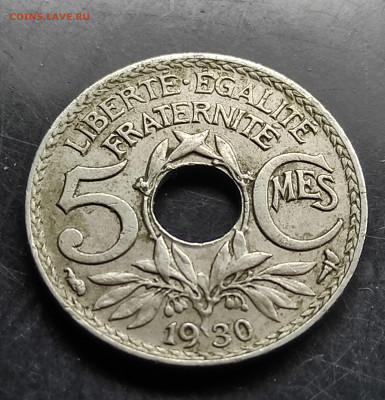Франция 5 сантимов 1930 До 23.02.2024 - IMG_20240216_222223