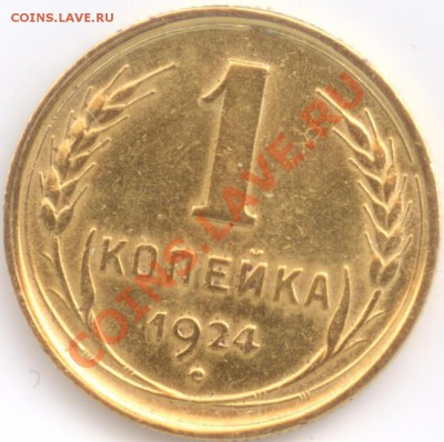 1 копейка 1924 г., до 17.01.2012 22:00 - 1924 Р