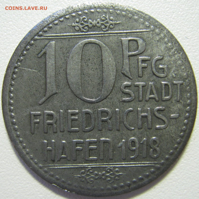  Фридрихсхафен нотгельд 10 пфеннигов 1918 до 21.2 - IMG_7887.JPG