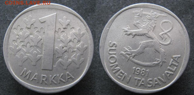 Финляндия 1 марка 1981 до 23-02-24 в 22:00 - 21.29. -Финляндия 1 марка 1981