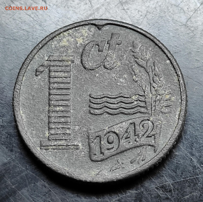 Нидерланды 1 цент 1942  цинк до 24.02.2024 - IMG_20240217_235726