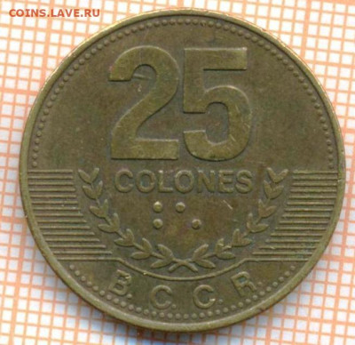 Коста-Рика 25 колон 2007 г., до 23.02.2024 г. в 22.00 по Мос - Коста Рика 25 уолон 2007 15 180