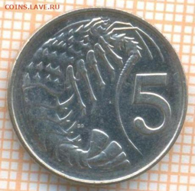 Каймановы острова 5 центов 2005 г., до 24.02.2024 г. в 22.00 - Кайманы 5 центов 2005 20 203а