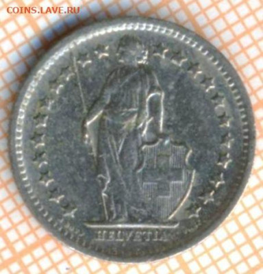 2 франка 1969 г., до 25.02.2024 г. в 22.00 по Мо - Швейцария полфранка 1969 45 215а