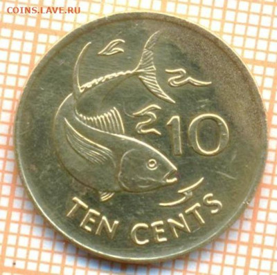 Сейшелы 10 центов 2003 г., до 25.02.2024 г. в 22.00 по Москв - Сейшелы 10 центов 2003 10 220