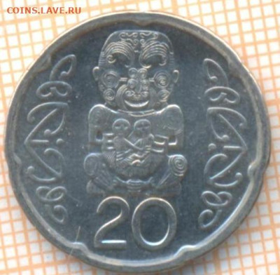 Новая Зеландия 20 центов 2008 г., до 26.02.2024 г. в 22.00 - Новая Зеландия 20 центов 2008 35 31а