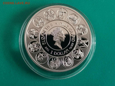 1 доллар 2011 Ниуэ, Зодиак А.Мухи, Овен, Ag925, до 26.02 - ЯЯ Муха-Овен-2