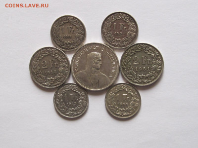 1, 2 и 5 франков 1911-1961 Швейцария серебро 45,9 г - IMG_6617.JPG