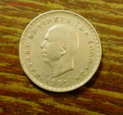 Греция - 10д. КОРОЛЬ ГРЕЦИИ до 27.02, 22.00 - Греция 10 драхм 1959-1
