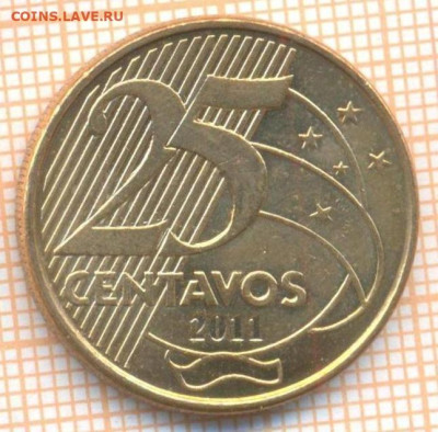 Бразилия 25 сентаво 2011 г., до 28.02.2024 г. в 22.00 по Мос - Бразилия 25 сентаво 2011 10 69