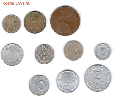 10 иностранных монет - и р