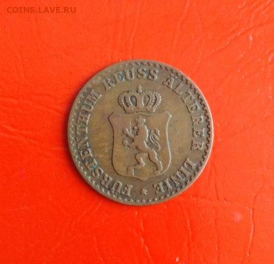 Рейсс-Обергрейц 1 пфенниг 1864г. А до 25.02.24 в 22.00 мск. - 136