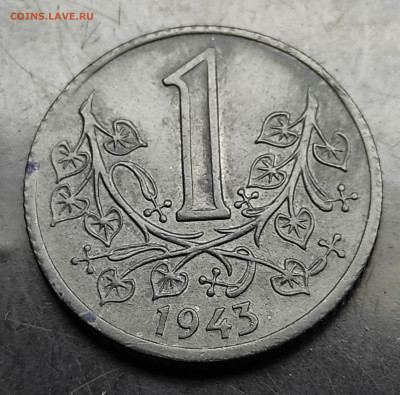 Богемия и Моравия 1 крона 1943 цинк до 29.02.2024 - IMG_20240223_085753