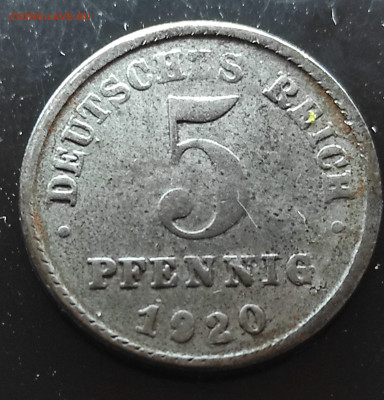 Германия 5 пфеннигов 1920 F до 1.03.2024 - IMG_20240224_183507
