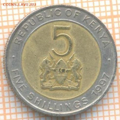 Кения 5 шиллингов 1997 г., до 02.03.2024 г. в 22.00 по Москв - Кения 5 шиллингов 1997 20 107