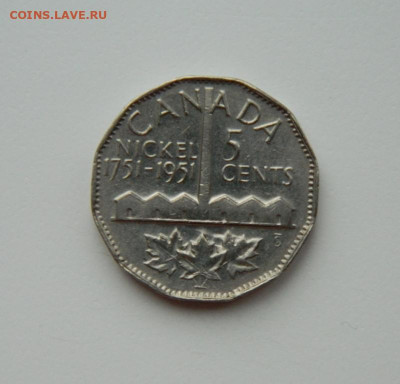 Канада 5 центов 1951 г. (Юбилейная) до 29.02.24 - DSCN3854.JPG