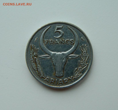 Мадагаскар 5 франков 1967 г. (Фауна) до 29.02.24 - DSCN4035.JPG