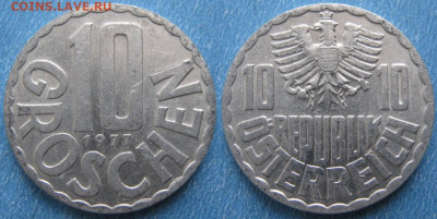 Австрия 10 грошен 1977    до 02-03-24 в 22:00 - Австрия 10 грошен 1977    160-к45-10072