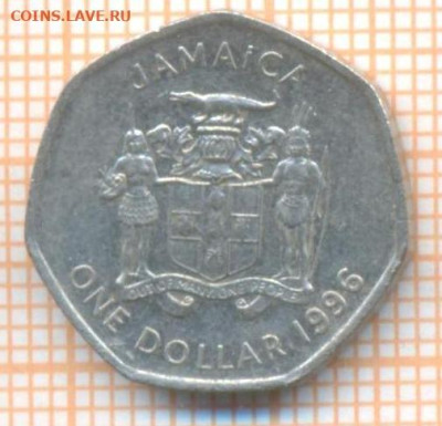 Ямайка 1 доллар 1996 г., до  04.03.2024 г. в 22.00 по Москве - Ямайув 1 доллар 1996 225