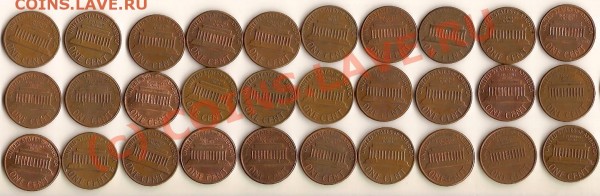 Американские 1 CENT(30 шт., разные) - cent 2.JPG