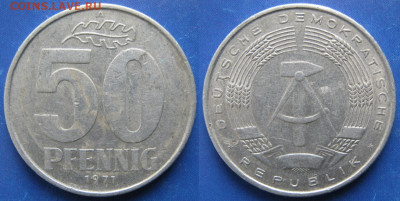 ГДР 50 пфеннигов 1971 до 06-03-24 в 22:00 - 31.17. -ГДР 50 пфеннигов 1971 А    6427