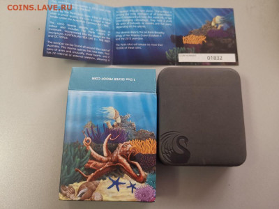 50цен 2012 Австралия - Осьминог, Ag999. Серия REEF, до 06.03 - ЯЯ Осьминог-4