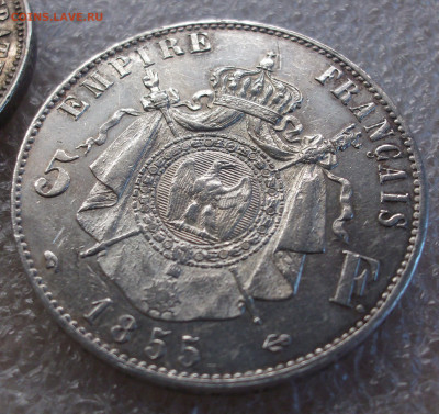 Франция 5 франков 1847, 1849 и 1855 годы. - 006.JPG