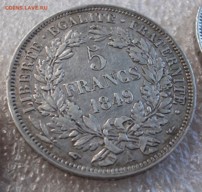 Франция 5 франков 1847, 1849 и 1855 годы. - 004.JPG