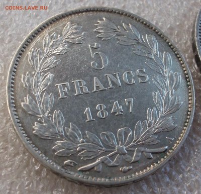 Франция 5 франков 1847, 1849 и 1855 годы. - 002.JPG