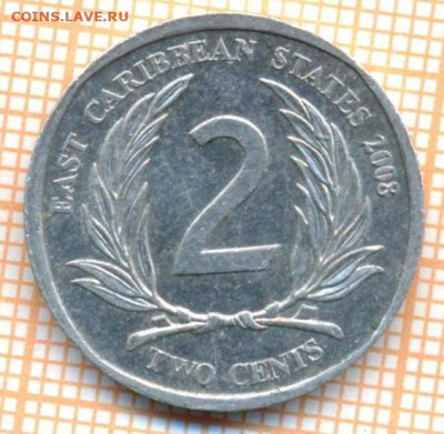 Восточные Карибы 2 цента 2008 г., до 07.03.2024 г. в 22.00 п - Восточные Карибв 2 цента 2008 246