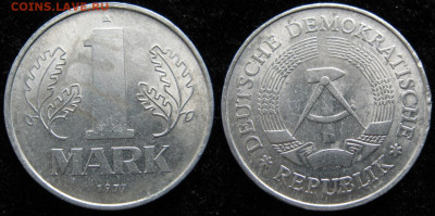 ГДР 1 марка 1977 А до 07-03-24 в 22:00 - 31.31. -ГДР 1 марка 1977    163-ас4-3148