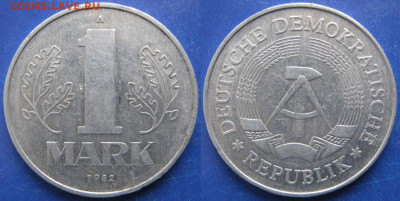 ГДР 1 марка 1982 А до 07-03-24 в 22:00 - 31.36. -ГДР 1 марка 1982 A    6760