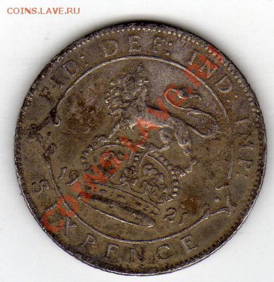Ag Великобритания 6 пенсов 1921 до 16.01-22ч (1189) - img058