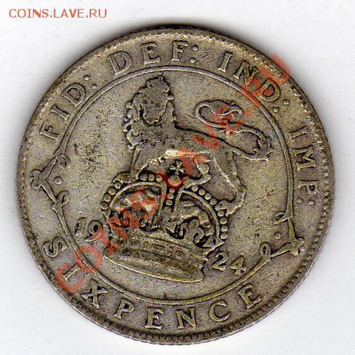 Ag Великобритания 6 пенсов 1924 до 16.01-22ч (1189) - img064