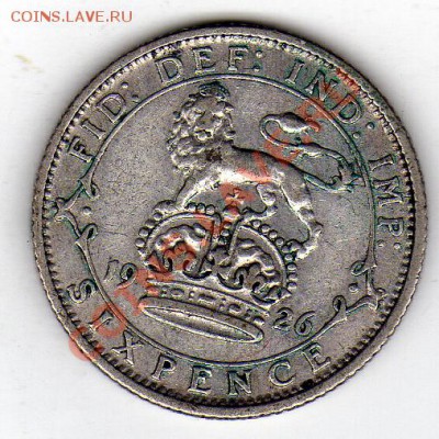 Ag Великобритания 6 пенсов 1926 до 16.01-22ч (1189) - img068