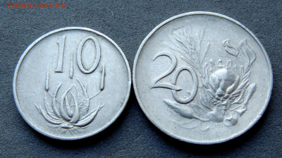 ЮАР 10 и 20 центов 1965 до 6.03.2024 - 2 монеты ЮАР_1965.JPG