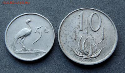 ЮАР 5 и 10 центов 198х до 6.03.2024 - 2 монеты ЮАР 198х.JPG