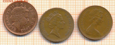 Великобритания 1 пенни 1971,90,2002 г., до 07.03.2024 г. в 2 - Великобр 3 мон 253