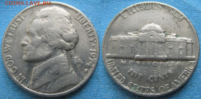 фикс США 5 центов 1970-2002 до 08-03-24 в 22:00 - 22.40. -США 5 центов 1974 D   170-к57-10445
