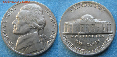 фикс США 5 центов 1970-2002 до 08-03-24 в 22:00 - 22.52. -США 5 центов 1986 D   170-к57-10473