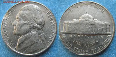 фикс США 5 центов 1970-2002 до 08-03-24 в 22:00 - 22.54. -США 5 центов 1990 D   170-к57-10415