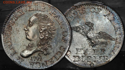 О самых дорогих монетах мира - 1792_Half_Disme_SB