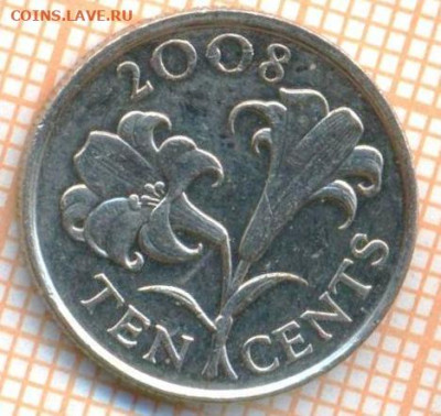 Бермуды 10 центов 2008 г., до 08.03.2024 г. в 22.00 по Москв - Бермуды 10 центов 2008 261