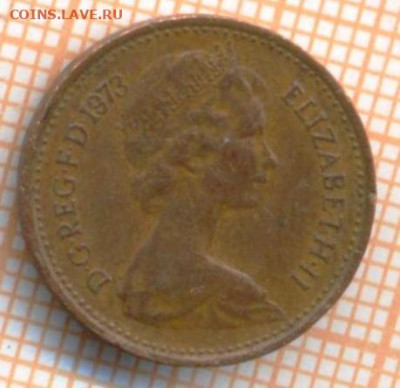 2 пенни 1973 г., до 08.03.2024 г. в 22.00 п - Великобритания полпенни 1973 262