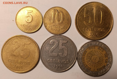 Набор монет Аргентины до 06.03.2024 в 22.00 MSK - Аргентина-200