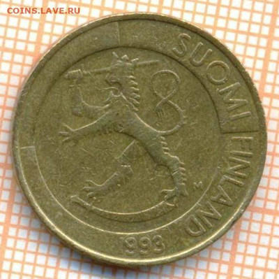 Финляндия 1 марка 1993 г., до 09.03.2024 г. в 22.00 по Москв - Финляндия 1 марка 1993 10