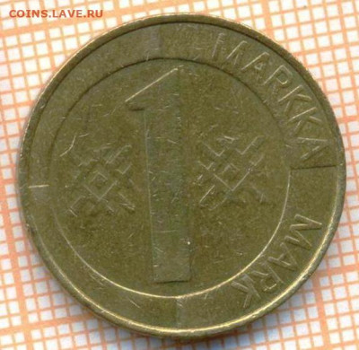 Финляндия 1 марка 1993 г., до 09.03.2024 г. в 22.00 по Москв - Финляндия 1 марка 1993 10 175