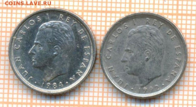 Испания 10 песет 1984,1992 г., до 10.03.2024 г. в 22.00 по М - Испания 10 песет 1984,92 277