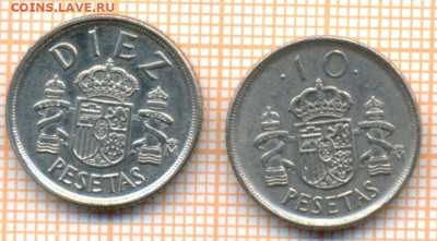 Испания 10 песет 1984,1992 г., до 10.03.2024 г. в 22.00 по М - Испания 10 песет 1984,92 277а