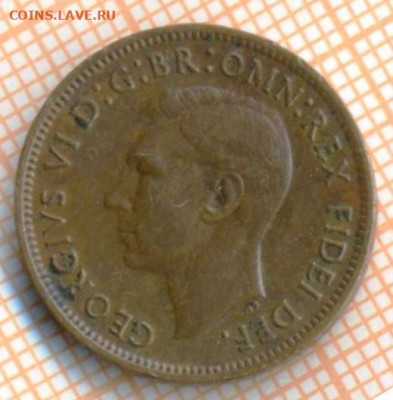 Великобритания фартинг 1952 г., до 10.03.2024 г. в 22.00 по - Великобрит фартинг 1952 281а